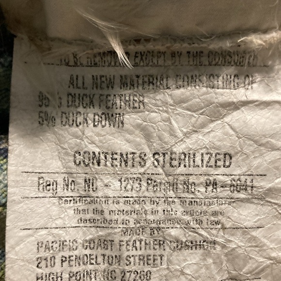 Pacific Coast Duck Feather & Down Filled Throw Pillow Set 17x17 Blue Green White - Picture 9 of 11